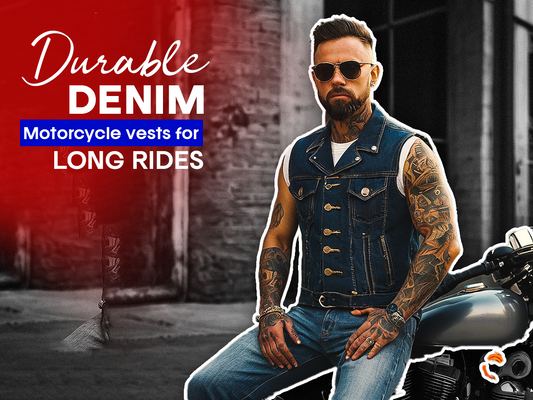 Durable Denim Motorcycle Vests for Long Rides