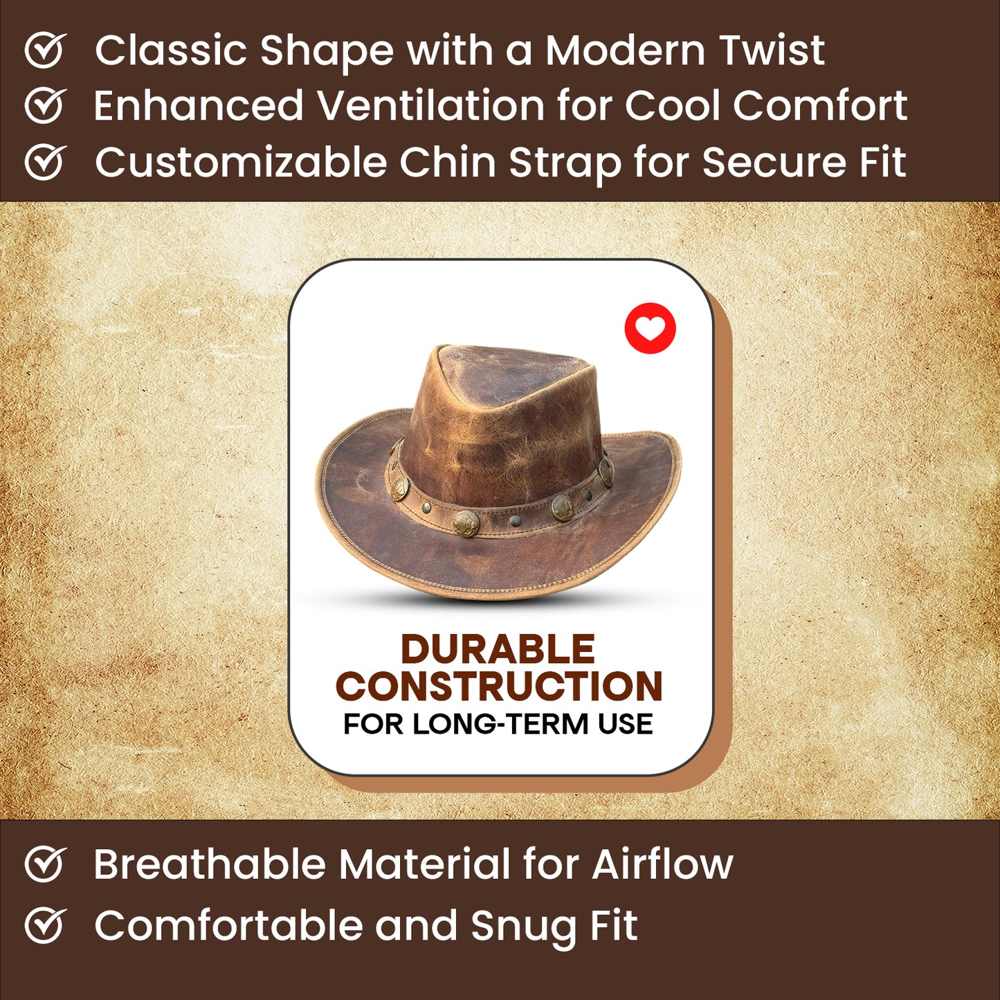 Falcon Suede Distressed Leather Cowboy Hat Men with Buffalo Coin Band - Vintage Womens Cowgirl Hat with Stylish Hat Band