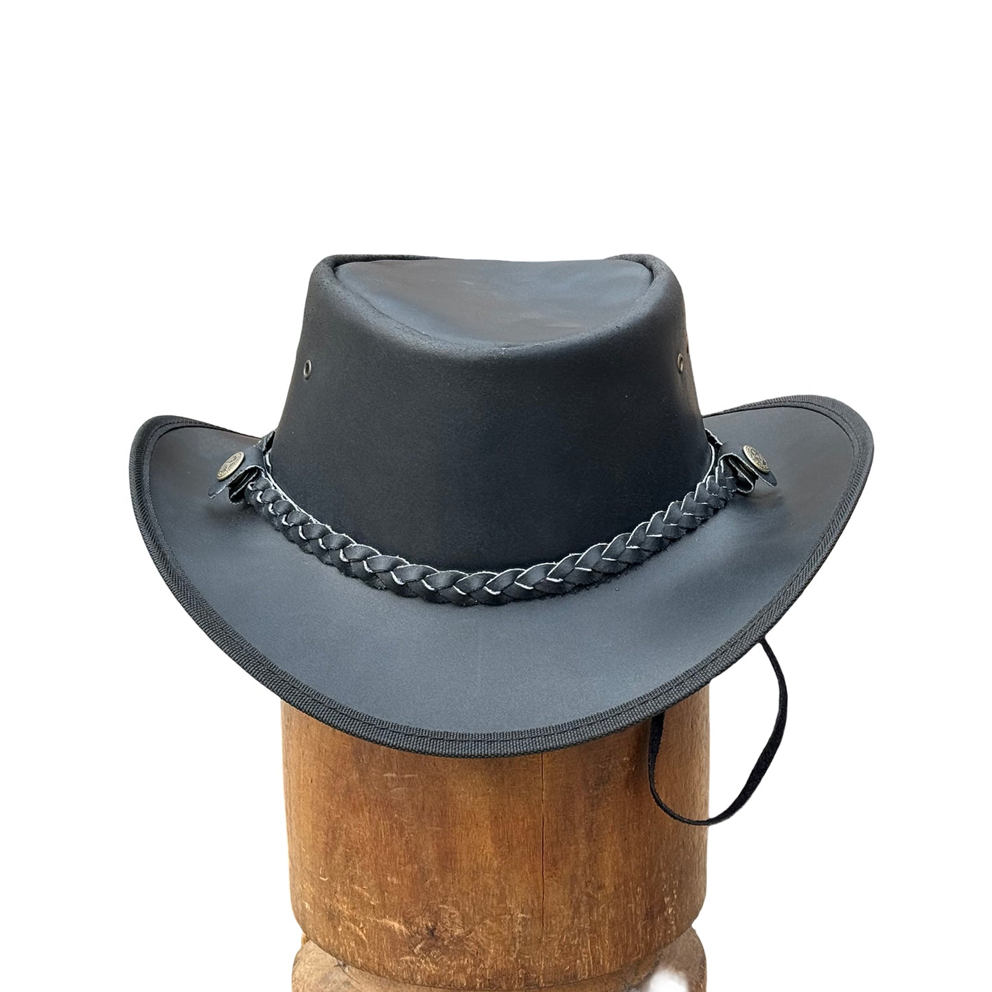 Falcon Suede Shapeable Brim Men's Cowboy Hats - Stylish Black Cowgirl Hat with Removable Braided Hat Band