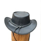 Falcon Suede Men's Shapeable Brim Cowboy Hat – Sleek Black Western Hat with Detachable Braided Band