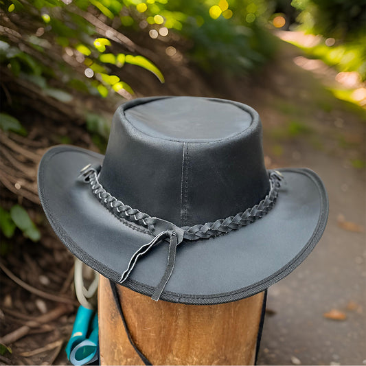 Falcon Suede Shapeable Brim Men's Cowboy Hats - Stylish Black Cowgirl Hat with Removable Braided Hat Band