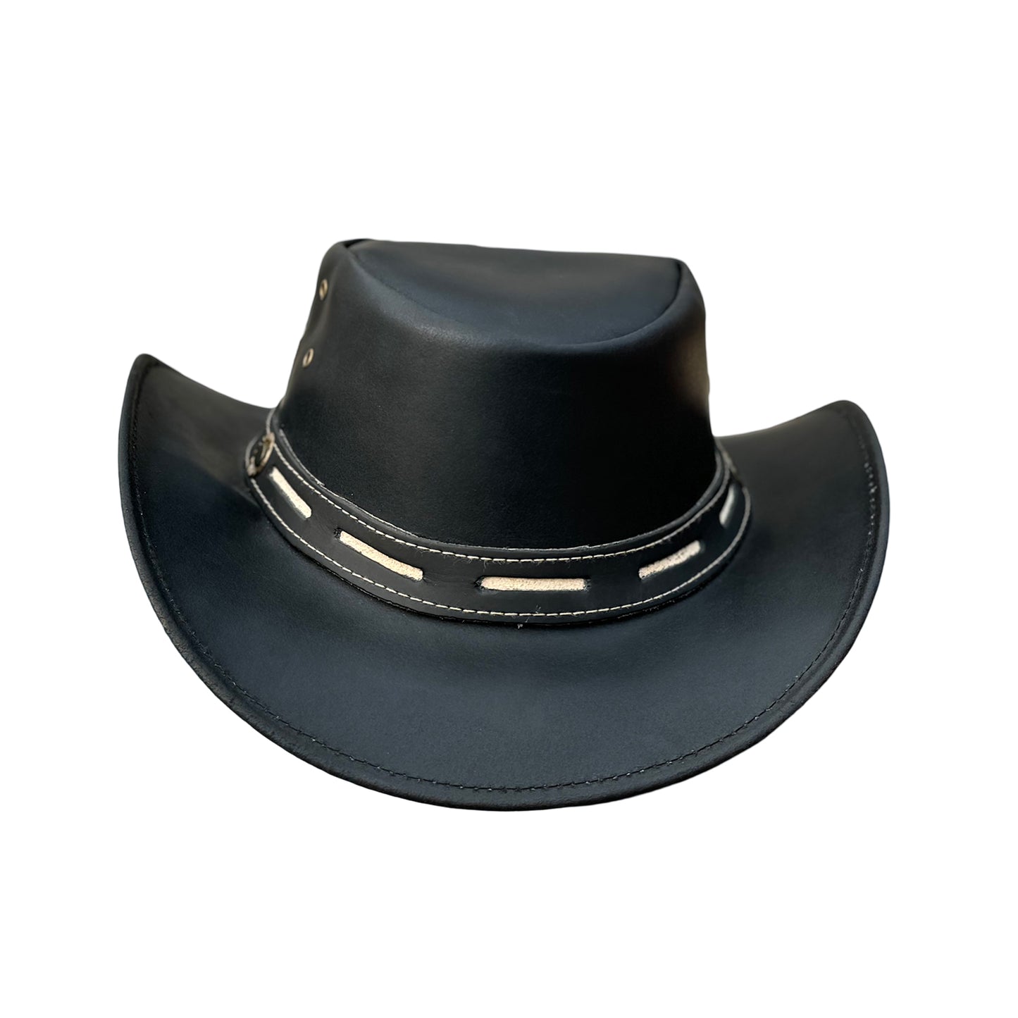 Falcon Suede Premium Black Leather Mens Cowboy Hat - Stylish Cowgirl Hat for Girls with Shapeable Brim