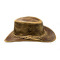 Falcon Suede Men's Rodeo Cowboy Hat – Genuine Distressed Brown Leather Cowgirl Hat with Detachable Chinstrap