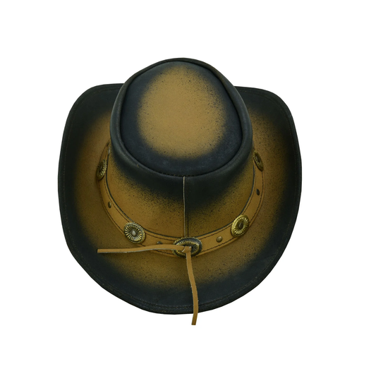 Mini Marshal's Must-Have: Smoke-Edged "Old Faithful" Leather Hat for Kids