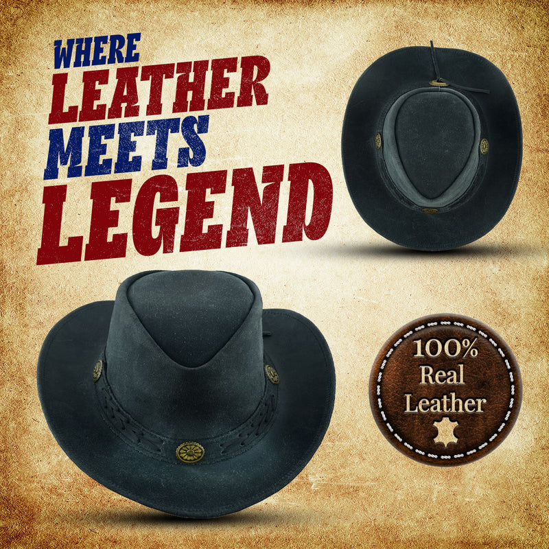 leather cowboy hats