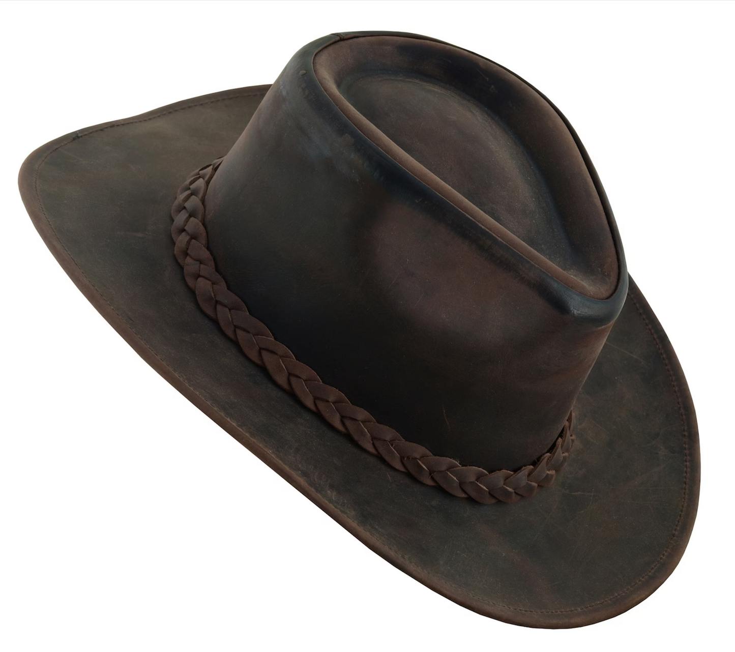 THUNDER Leather Cowboy Western Hat