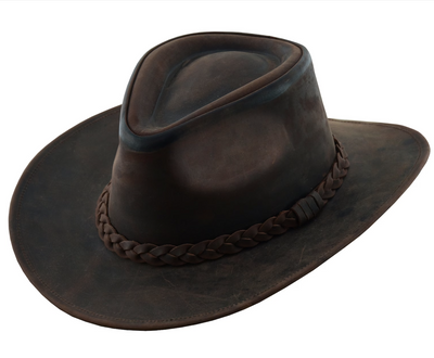 THUNDER Leather Cowboy Western Hat
