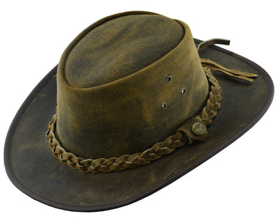 Crazy Leather Hats for Men & Women Outback Traveller Hat Unisex – FALCON  SUEDE