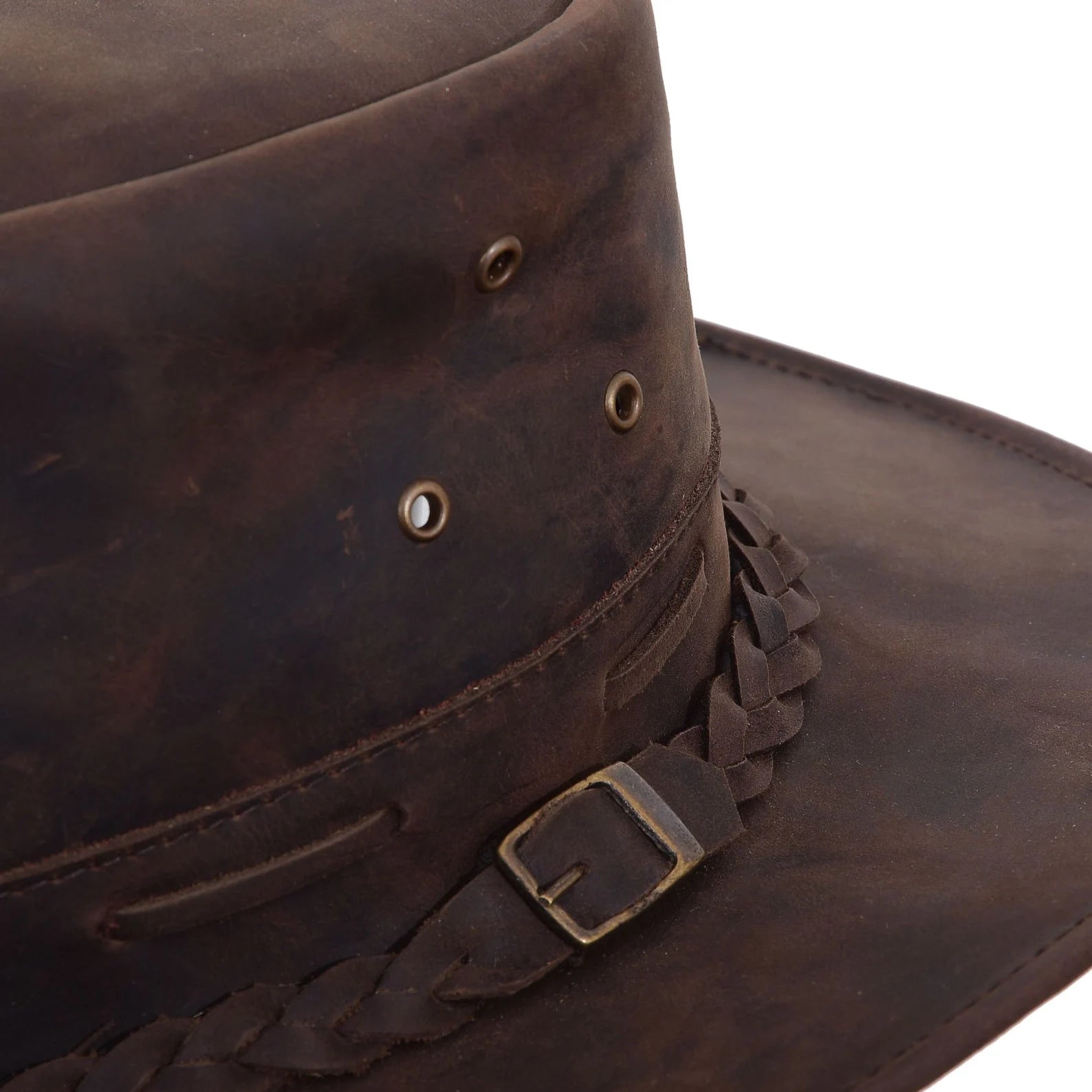 leather cowboy hat