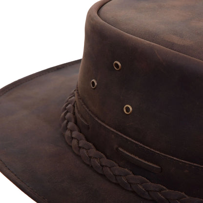 leather cowboy hat