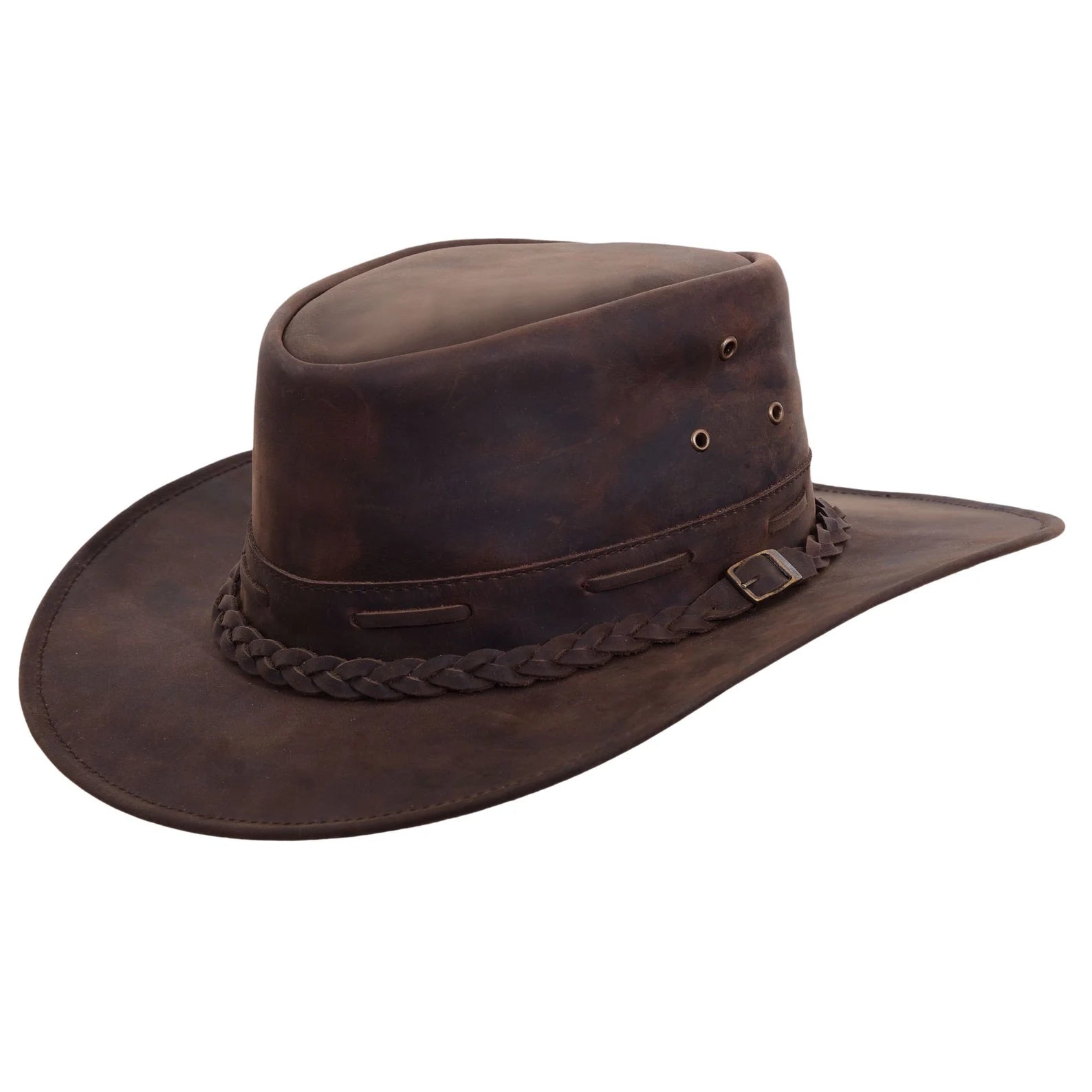 leather cowboy hat