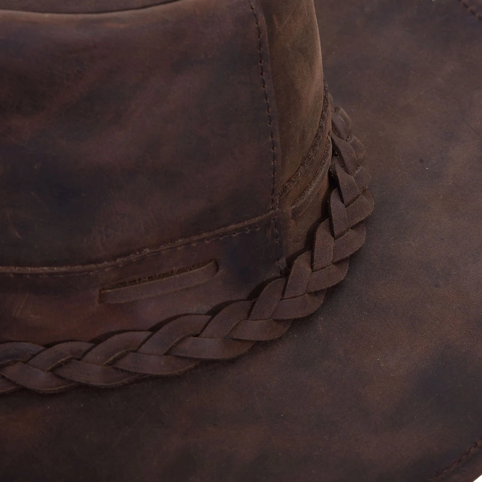 leather cowboy hat